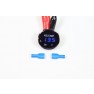 Voltmeter Gauge Blue On